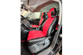 Volkswagen Tiguan I (2007-2016) (экокожа+алькантара, черный+красный)