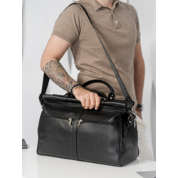 Кожаный саквояж Veano black (арт. 4004-01)