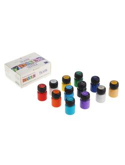 Набор красок по ткани &quot;Декола&quot;, 12 цветов, 20 мл