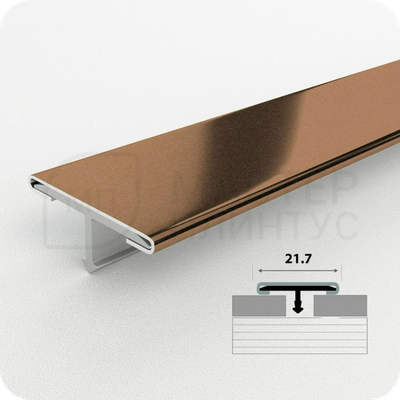 Порог одноуровневый Т-образный ЛС 10НСМ(304).2700.004 Матированная бронза