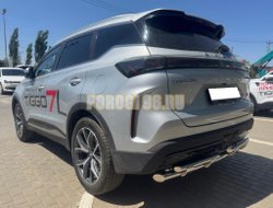 Защита заднего бампера двойная с перемычками Папа Тюнинг d60/42 для Chery Tiggo 7L 2025-