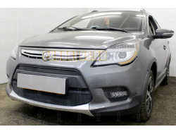 Защита радиатора Lifan X50 2015- (2 части) black