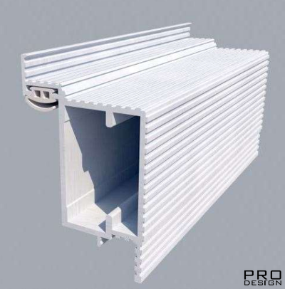 Алюминиевый короб для скрытых дверей Pro Design Revers RAL 9003