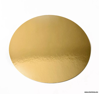 Подложка для торта  160 мм золото (толщина 1,5 мм)