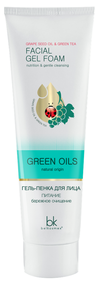 Belkosmex Green Oils Гель-Пенка для Лица питание бережное очищение 100г