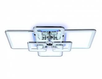 Светильник светодиодный управляемый Ambrella люстра FA5307/4+2 176W(13200lm) 3K-4K-6K бел 800x550x140 пульт ДУ WH