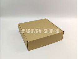 Коробка c откидной крышкой 220*220*60 мм БУРЫЙ