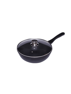 Сковорода ВОК 280 с крышкой, алюминий с антипригарным покрытием