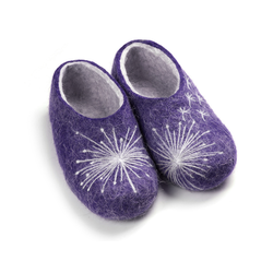 Купить войлочные тапочки одуванчики фиолетовые в Москве