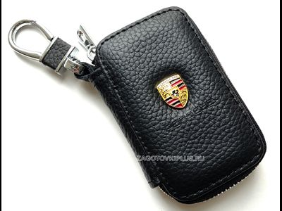 Ключница авто из натуральной кожи флотер с логотипом PORSCHE