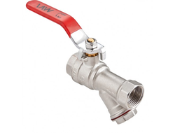 Кран шаровый латунный полнопроходной с фильтром (ручка-рычаг) внутренняя-внутренняя резьба /MVI™/