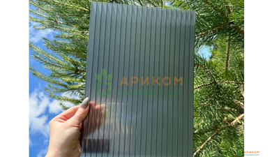 Сотовый поликарбонат SMART Комфорт с эффектом затенения 8мм графитовый