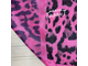Перлшифон принт "Леопард с ворсинками", цв. Розовый