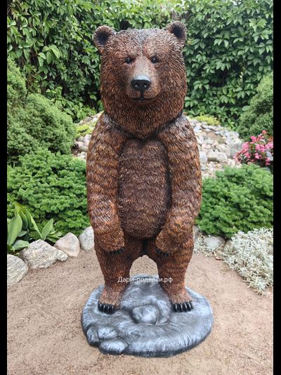 Медведь - символ силы, мудрости и защиты  103*56*53см   8 кг  полистоун - не боится влаги и перепадов температур Россия 14847/012984