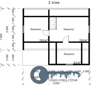 Д-14 ДАЧНЫЙ ДОМ ИЗ БРУСА:ГАБАРИТНЫЕ РАЗМЕРЫ: (7.6Х9М), ОБЩАЯ ПЛОЩАДЬ: 111.6М²