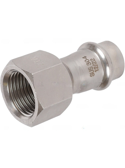 Переходник ROMMER ВПр-ВР, 15х1/2 из нержавеющей стали прессовой