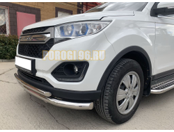 Защита переднего бампера двойная d60/42 для Lifan Myway (2017-...)