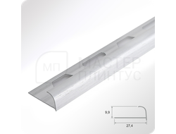 Алюминиевый окантовочный профиль для плитки ПО 10 серебро матовое браш