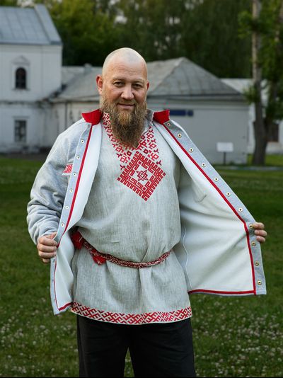 &quot;Царская&quot; славянская рубаха - лён 100%