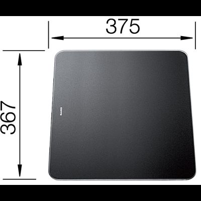 Разделочная доска из чёрного безопасного стекла Blanco (224629)