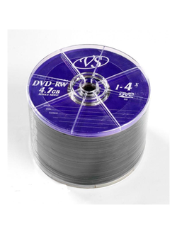 Носители информации DVD-RW, 4x, VS, Bulk/50, VSDVDRWB5001