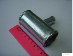 Трубка тройник 38х16х38мм металл угол 90 гр.цена за 1 шт.