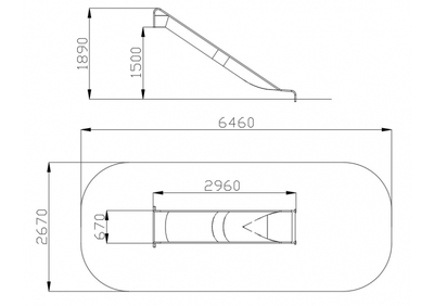 4.1500.01 Горка 1500 желоб