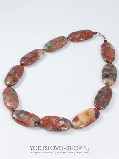 8243020Я Бусы из яшмы.