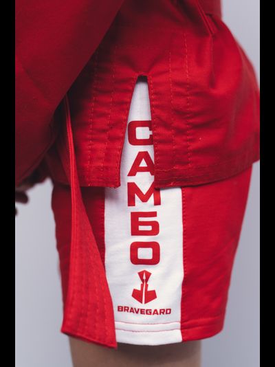 Куртка для самбо ВФС BRAVEGARD Победа Junior красная