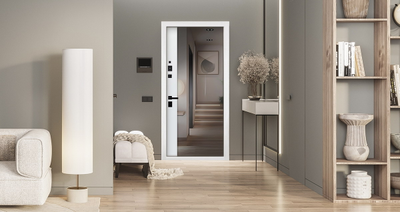 Стальная дверь   Берилл с зеркалом (адаптивная замковая часть). Заказная модель.