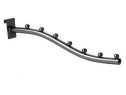 P017 Кронштейн на решетку волнообразный 7 шаров хром