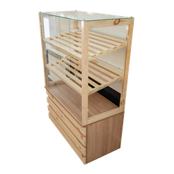 Витрина с каркасом из дерева и ЛДСП для хлеба