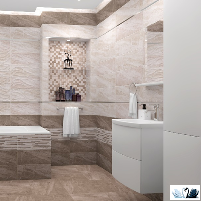 Плитка настенная Laparet Pegas бежевый мозаика 20 х 60 см