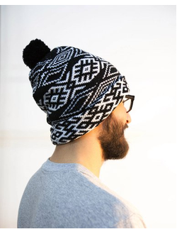 ШАПКА С ОБЕРЕГАМИ ЧЕРНАЯ