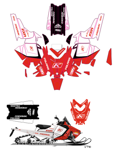 Наклейки на снегоход Polaris PRO RMK 2011-2015 #2616