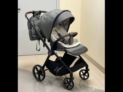 Детская коляска Luxmom A2 (реверсивный блок) Серый