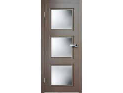 Дверь ДО Новелла 3 серая "под эмаль"