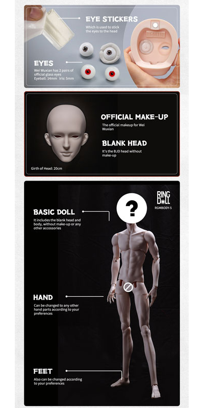 Кукла БЖД 1/3 Вэй Усянь (Wei Wuxian)