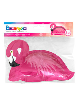 Формовые тарелки "Фламинго" 24*16 см/3шт