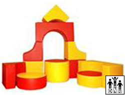 Конструктор большой "Сказка" красный/желтый