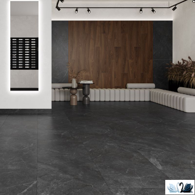 Керамогранит Ocean Ceramic Rocky black pro графитовый 80 x 80 см матовый