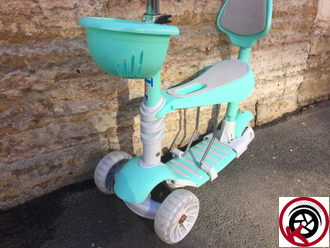 Самокат-каталка Scooter 3 в 1 с ручкой Мятный