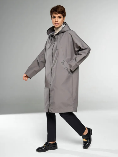 Лёгкий плащ бренда Elfina  (grey)