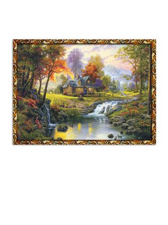 Картина интерьерная в раме 609баг 40*50 "Домик в лесу".