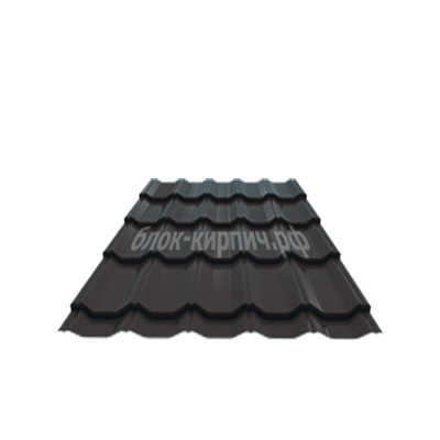 Металлочерепица Kvinta plus 0.5мм Satin RAL 8019 серо-коричневый Grand Line