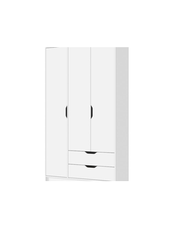 Руна ШК-03 Шкаф 3-х створчатый Белый/Белый