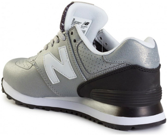 New Balance 574 Серые кожа женские (36-40) Арт. 223MF-A