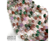 Микс камней оливы (роз.кварц, кварциты цвет усилен,горный хрусталь, пренит, аквамарин) 10-16 мм, цена за нить 19 см