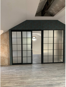 перегородка раздвижная на мансарду