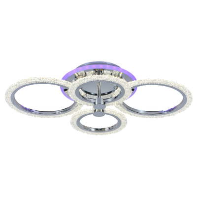 Люстра светодиодная 8003/4 CHR 76W+8W RGB Profit Light